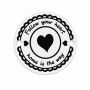 Pandantiv rotund argint 925 cu mesaj „Follow Your Heart”, gravură laser 16.5mm E0405