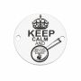 Element brățară bănuț Keep Calm din argint 925, gravat laser 16.5 mm E0580