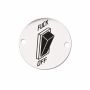Element brățară bănuț întrerupător F... Off din argint 925, gravură laser 16.5 mm E0830