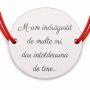 Brățară argint 925 cu bănuț mesaj M-am îndrăgostit, șnur reglabil — cadou romantic B-E1030