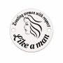 Element brățară bănuț mesaj Respect din argint 925, gravură laser, rotund 16.5 mm E0864
