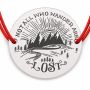 Brățară argint 925 cu bănuț Not all who wander are lost, șnur reglabil — cadou aventură B-E1747