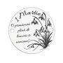 Bănuț conector 1 Martie cu ghiocei argint