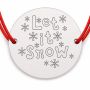 Brățară argint 925 Let it Snow cu fulgi, șnur reglabil — cadou B-E1025