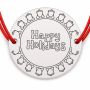 Brățară argint 925 Happy Holidays cu clopoței, șnur reglabil B-E1029
