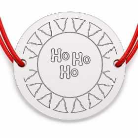 Brățară argint 925 Ho Ho Ho cu clopoței, șnur reglabil B-E0995