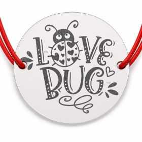 Brățară argint 925 cu bănuț gărgăriță Love Bug, șnur reglabil B-E1534