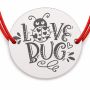Brățară argint 925 cu bănuț gărgăriță Love Bug, șnur reglabil B-E1534