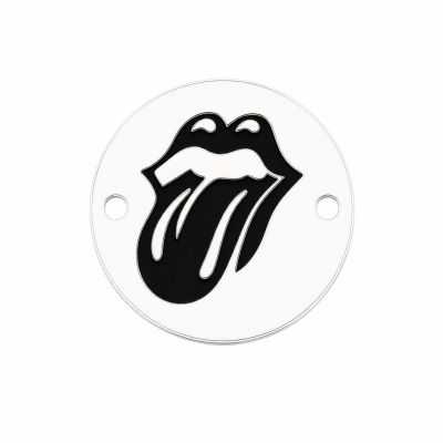Bănuț argint 925 gravat Rolling Stones, Ø 12 mm — cadou rock E1850