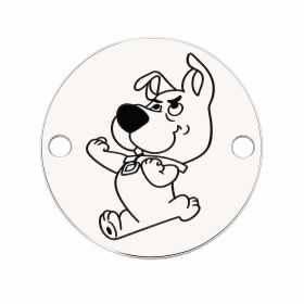 Medalion Scrappy-Doo din argint 925 16.5mm E0836-GS
