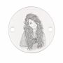 Medalion portret fată din argint 925 16.5mm E1702-GS