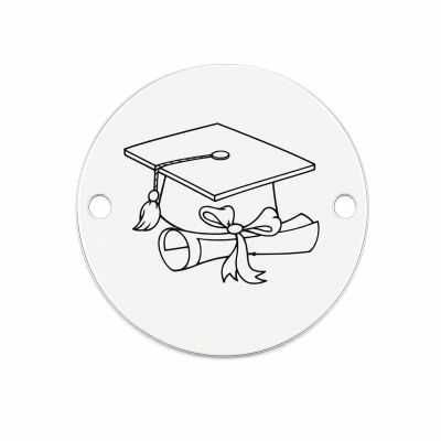 Bănuț absolvire din argint 925, tocă și diplomă 16.5mm E1214