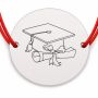 Brățară argint 925 cu tocă și diplomă, șnur reglabil — absolvire B-E1214