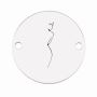 Element brățară siluetă femeie argint 925, bănuț 12mm