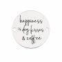 Bănuț Argint 925 "Happiness is Dog Kisses & Coffee" 16.5mm E1768