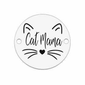 Bănuț Argint 925 "Cat Mama" 16.5mm E1769