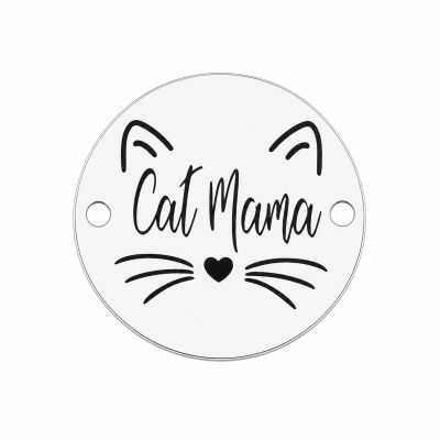 Bănuț Argint 925 "Cat Mama" 16.5mm E1769