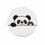 Charm brățară urs panda din argint 925, gravură laser 16.5 mm E1251