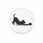 Charm brățară pisică jucăușă din argint 925, gravură laser 16.5 mm E1253
