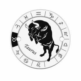 Element brățară zodie Taur din argint 925, gravat 16.5 mm E0361