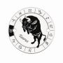 Element brățară zodie Taur din argint 925, gravat 16.5 mm E0361