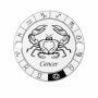 Element brățară zodie Rac din argint 925, gravat 16.5 mm E0363
