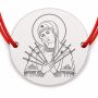 Brățară argint 925 Maica Domnului cu Șapte Săgeți, șnur reglabil B-S0214-GS