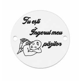 Charm îngeraș din argint 925, „Tu ești Îngerul meu păzitor” 16.5 mm E1500