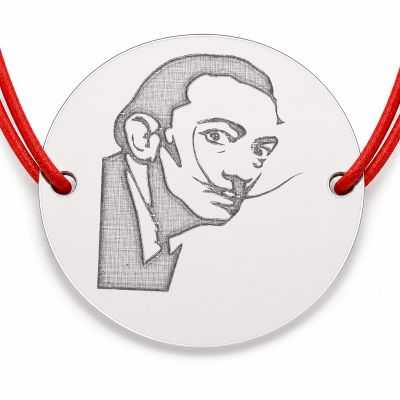 Brățară argint 925 cu artist excentric, șnur reglabil B-E1232