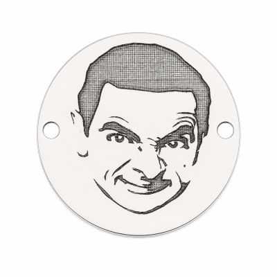 Bănuț argint 925 cu chip de comediant