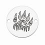 Bănuț labă urs "Pe Urmele Naturii" argint 925, 16.5 mm E0792 GS