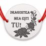 Brățară argint 925 Dragostea mea ești tu, șnur reglabil B-E1432