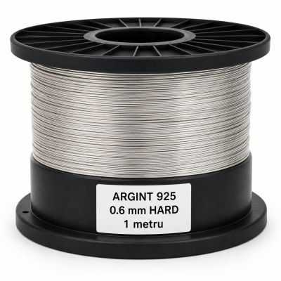 SR04 - Sarma de argint 0.6mm HARD WIRE 1metru