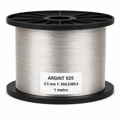 Sarma de argint 0.5 mm Foarte maleabila 1 metru