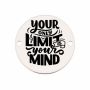 Bănuț argint 925 gravat mesajul Your only limit is your mind, Ø 16,5 mm — motivațional E1268