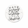 Bănuț argint 925 gravat mesajul Have yourself a merry little Christmas, Ø 16,5 mm — de Crăciun E1324