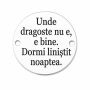 Bănuț argint 925 gravat mesajul Unde dragoste nu e, e bine, Ø 16,5 mm — haios E0799