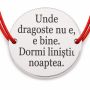 Brățară argint 925 cu bănuț mesajul Unde dragoste nu e, e bine, șnur reglabil — cadou haios B-E0799