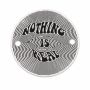 Bănuț argint 925 gravat mesajul psychedelic Nothing Is Real, Ø 16,5 mm — pentru spirite libere E1306