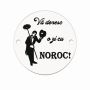 Bănuț argint 925 gravat mesajul Vă doresc o zi cu noroc și hornar, Ø 16,5 mm — pentru noroc E1411