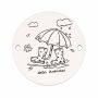Bănuț argint 925 umbrelă, cizmulițe și mesajul Hello, Autumn