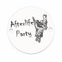 Bănuț argint 925 gravat mesajul Afterlife Party și personaj scheletic, Ø 16,5 mm — de Halloween E0720