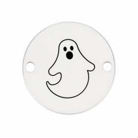 Bănuț Halloween din argint 925 Fantomă, 16.5 mm E0918-GS
