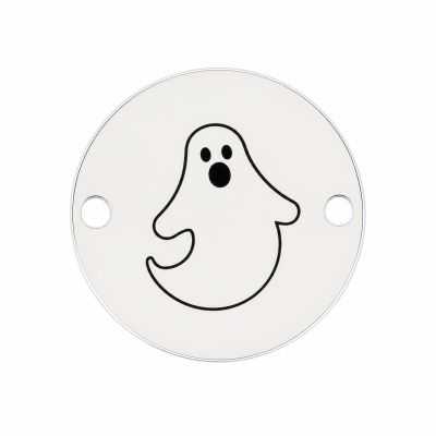 Bănuț Halloween din argint 925 Fantomă, 16.5 mm E0918-GS