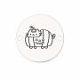 Bănuț Halloween din argint 925 Pumpkin Cat, 16.5 mm E0963-GS