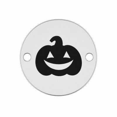 Bănuț Halloween din argint 925 Dovleac Jack-o'-lantern, 16.5 mm E0750-GS