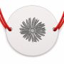 Brățară argint 925 cu bănuț păpădie, șnur reglabil — cadou de primăvară B-E1931