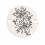 Bănuț argint 925 cu flori ornamentale gravat în România