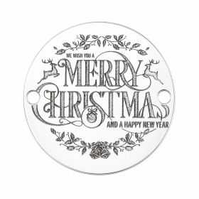 Bănuț argint 925 gravat mesaj vintage Merry Christmas, Ø 16,5 mm — de Crăciun E0998