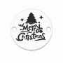 Bănuț argint 925 cu mesaj Merry Christmas cu brad și steluțe